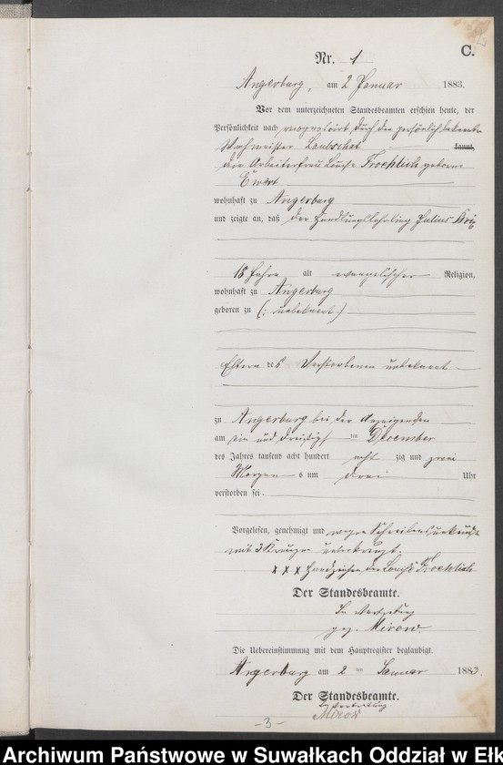 image.from.unit.number "Sterbe-Neben-Register des Preussischen Standes-Amtes Angerburg Kreis Angerburg"