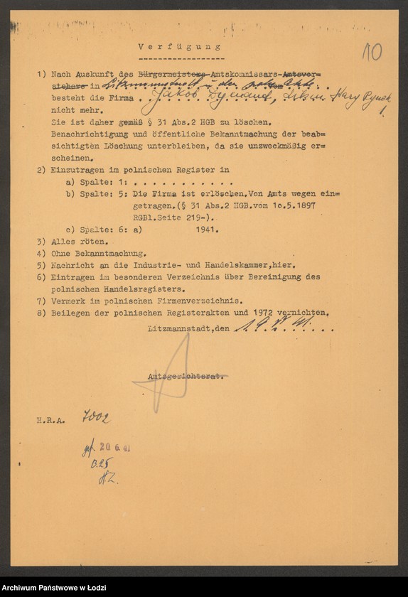 Obraz 12 z jednostki "Jakób Dymant – sprzedaż towarów kolonialnych, delikatesów i mydła"