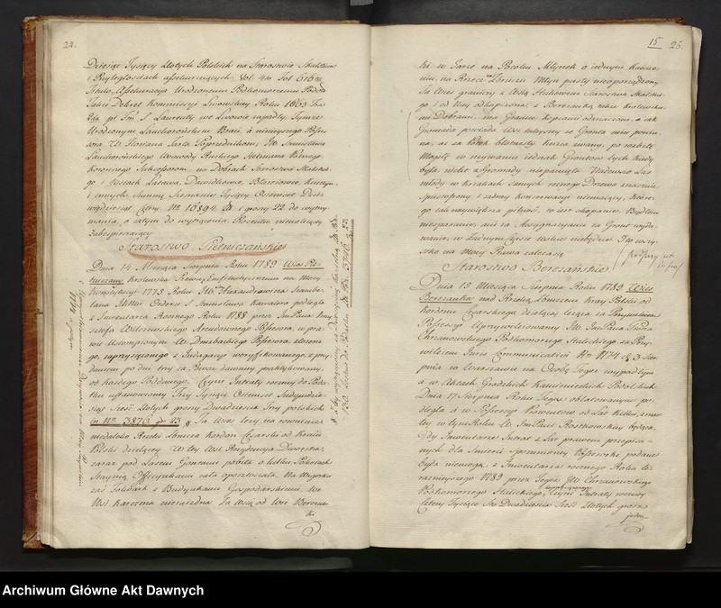 image.from.unit.number ""Skorowidz Nomenklatur w tey Księdze zawartych" (k. 1 - 2). "Lustracya Starostw Dzierżaw i Wszelkich Królewszczyzn Ziemi Kamienieckiey w Woiewodztwie Podolskim (...) 1789 (...).""