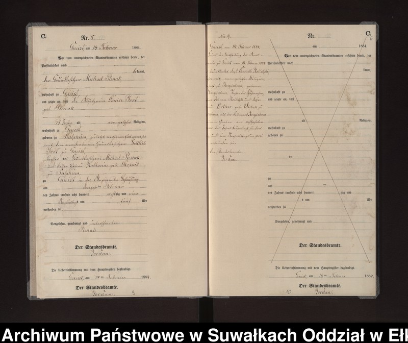 image.from.unit.number "Sterbe-Neben-Register des Königlichen Preussischen Standes-Amtes Gneist Kreis Loetzen"