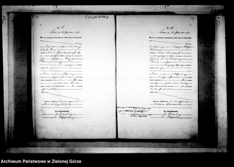 Obraz 14 z jednostki "[Księga akt urodzenia rok 1900-Żary miasto]"