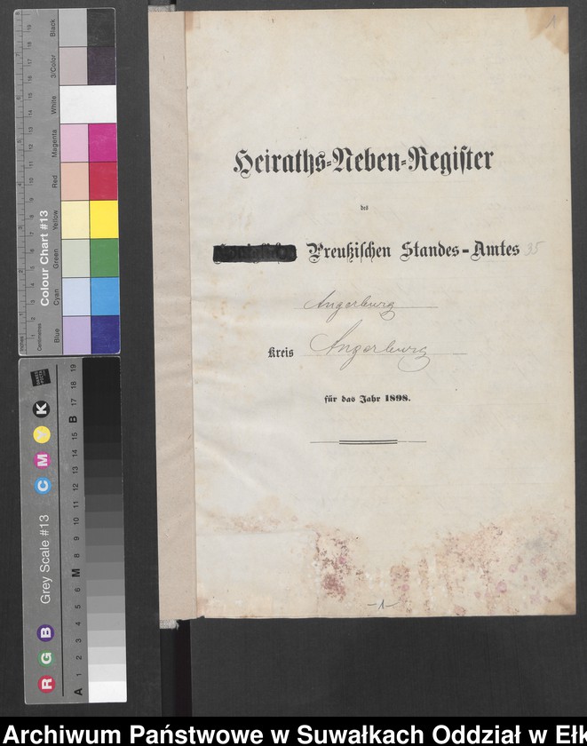 image.from.unit.number "Heiraths-Neben-Register des Preussischen Standes-Amtes Angerburg Kreis Angerburg"