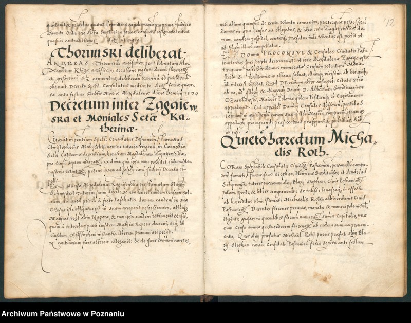 Obraz 16 z jednostki "Liber actorum civitatis Posnaniae."