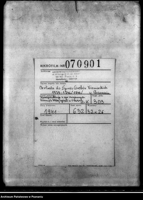 Obraz 2 z jednostki "Korespondencja w sprawie miejscowych Niemców, którzy zginęli w 1939 roku A - K"