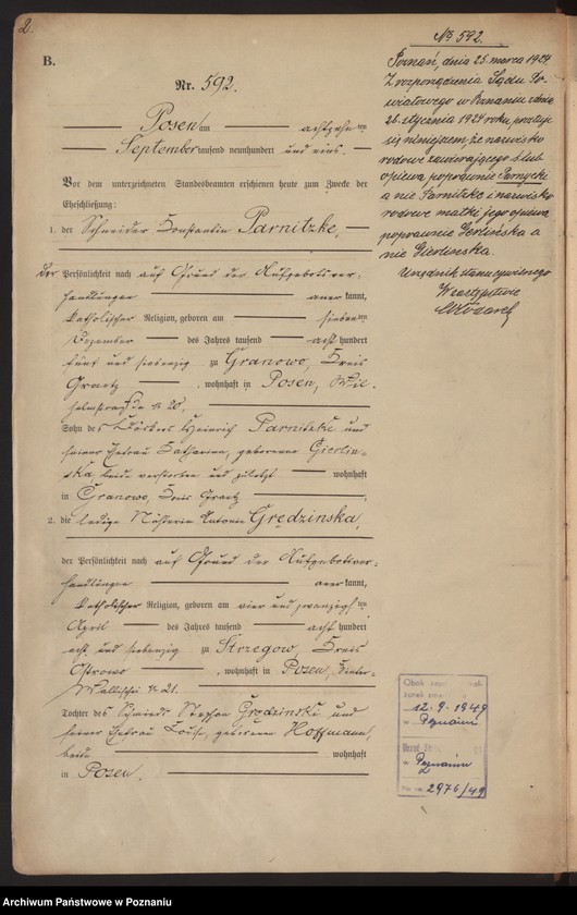 Obraz 5 z jednostki "Księga miejscowa małżeństw t. III"