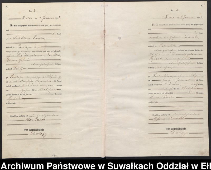 image.from.unit.number "Geburts-Haupt-Register des Königlichen Preussischen Standes-Amtes Bialla Kreis Johannisburg"