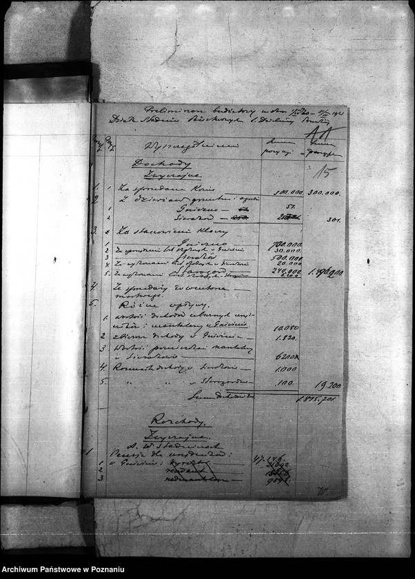 Obraz 19 z jednostki "zestawienie budżetu 1920/21"