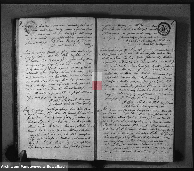 image.from.unit.number "Akta Zeyścia Gminy Jeleniewskiey Roku 1808"