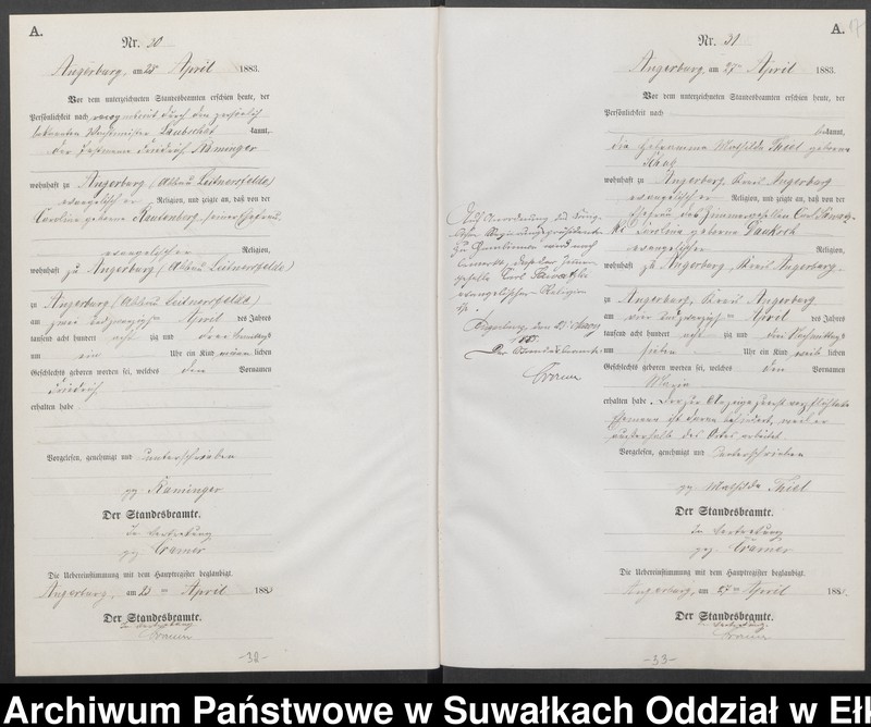 image.from.unit.number "Geburts-Neben-Register des Preussischen Standes-Amtes Angerburg Kreis Angerburg"