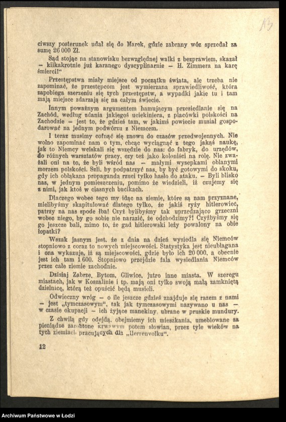 Obraz 14 z jednostki ""Życie Gospodarcze" (dwutygodnik - numer specjalny poświęcony gospodarstwu Ziem Odzyskanych), "Prawda o Ziemiach Zachodnich" -Mirosław Bezłuda"