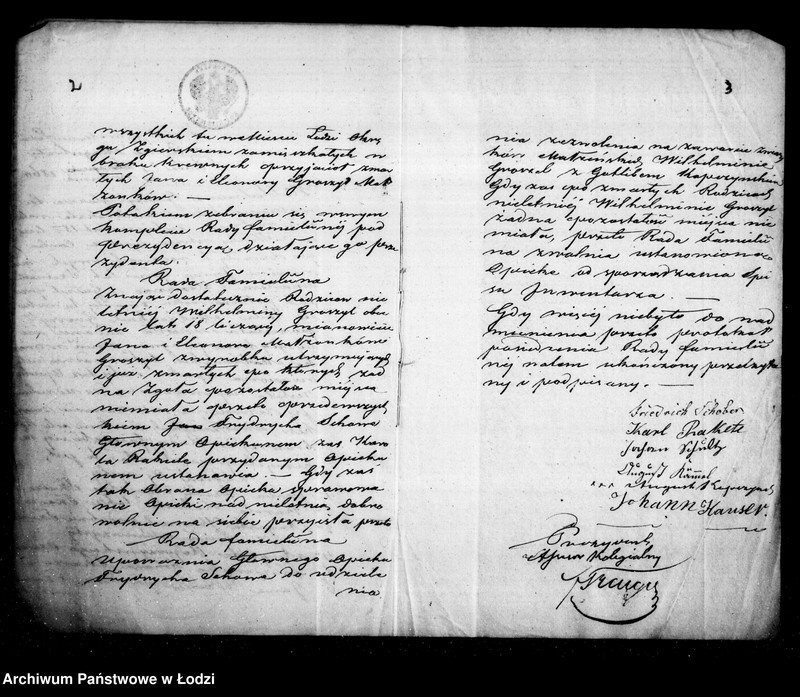 Obraz 6 z jednostki "Akta tyczące się ustanowienia opieki nad nieletnią Wilhelminą Greszyl po zmarłych Janie i Eleonorze małżonkach Greszyl"