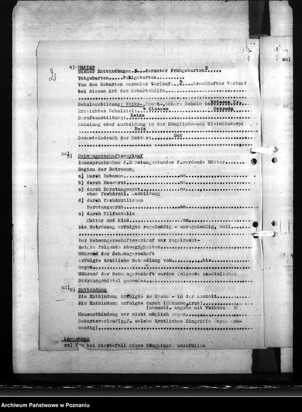 Obraz 6 z jednostki "Ermittelung der Säuglings - Sterbefälle"