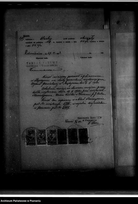 Obraz 19 z jednostki "Tartak Kaczmarka i Wojciechowskiego w Rakoniewicach powiat wolsztyński nr woj. kotła 2407"