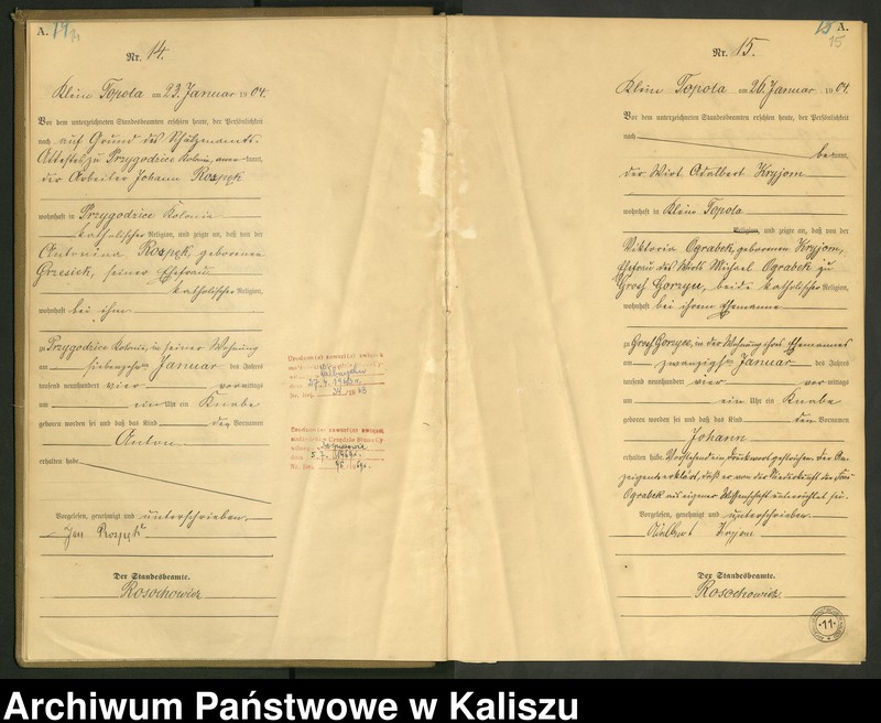 Obraz 11 z jednostki "[Księga urodzeń]"