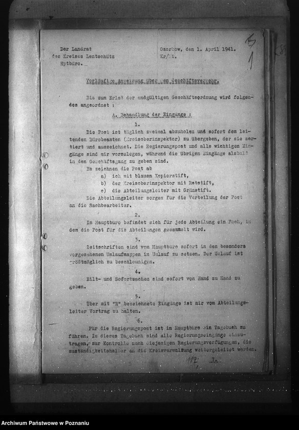 Obraz 5 z jednostki "Kontrola czynności i registratur w landraturach"