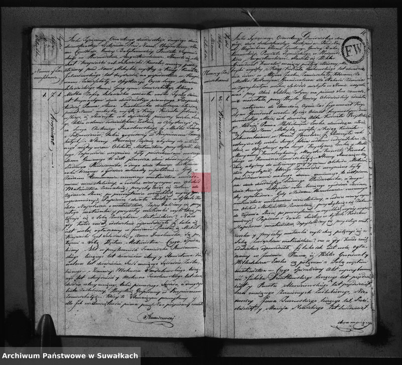 image.from.unit.number "Akta Zaślubionych Gminy Bakałarzewskiey pro 1822-gi"