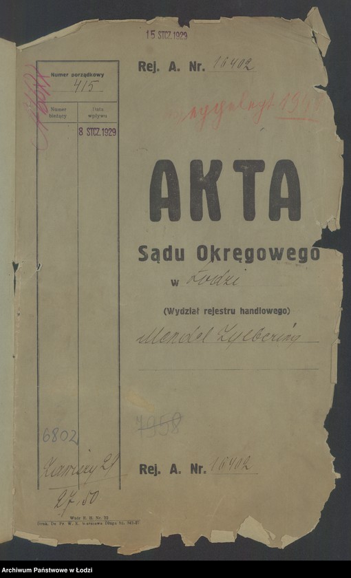 Obraz 2 z jednostki "Mendel Zylbering – sprzedaż galanterii, materiałów piśmiennych i art. spożywczych"