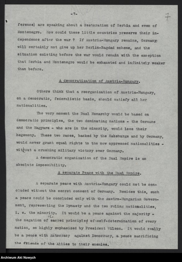 image.from.unit.number "Problemy polityczne i strategiczne Austro-Węgier i państw bałkańskich. Memoriały. Korespondencja. Wycinki prasowe; Załączniki: mapa kolei Austro-Węgier, 1918 r.: w Oddz. III AAN"