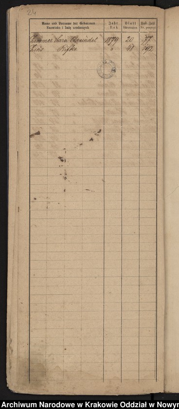 image.from.unit.number "Indeks do księgi urodzeń"