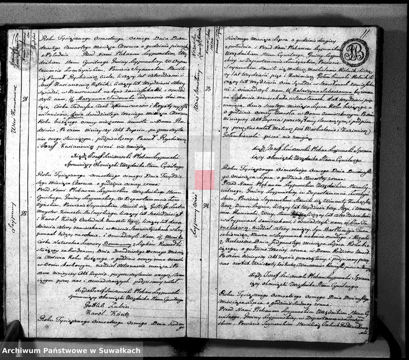image.from.unit.number "Księga Aktów Cywilnych Zeyscia Gminy Leypuńskiej od Dnia 1-o Maja 1808 R-y zaczęta, a 1-o Maja ukoczona 1809 r."