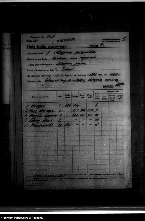 Obraz 9 z jednostki "Mleczarnia parowa w Biechowie powiat wrzesiński własność Mleczarni Gnieźnieńskiej nr woj. 2586"