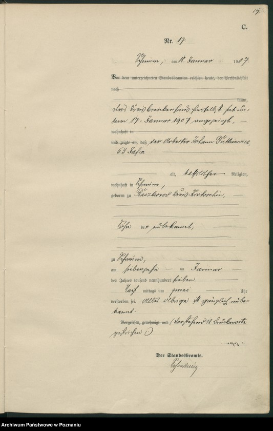 Obraz 20 z jednostki "Sterbe-Haupt-Register"
