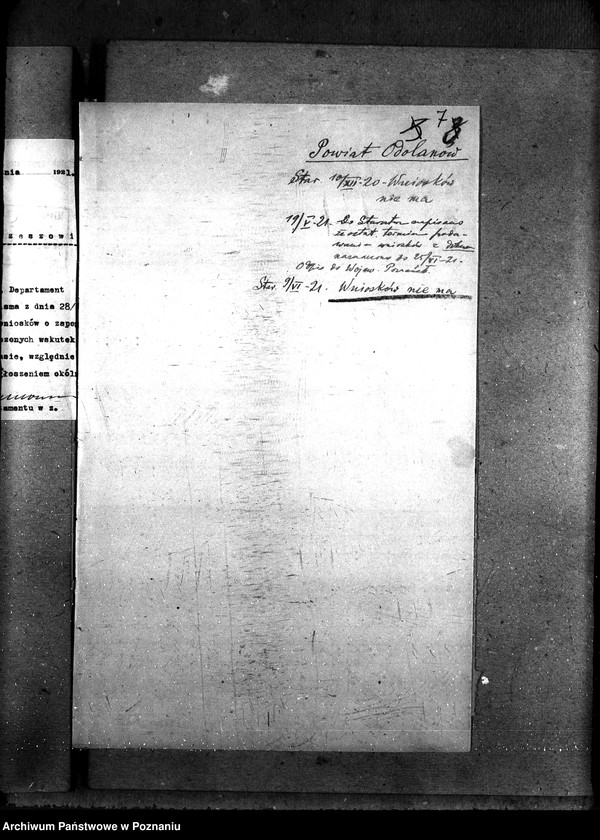 Obraz 13 z jednostki "Sprawy szczegółowo-administracyjne Szkody wojenne p. Odolanów, Ostrów, Ostrzeszów"