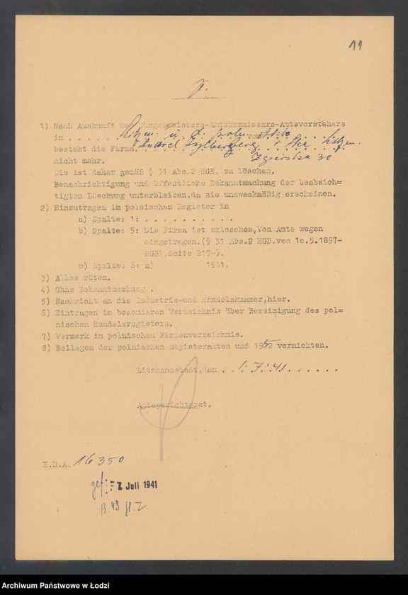 Obraz 13 z jednostki "A. Zylberberg i s-ka – sprzedaż dykt i fornitów"