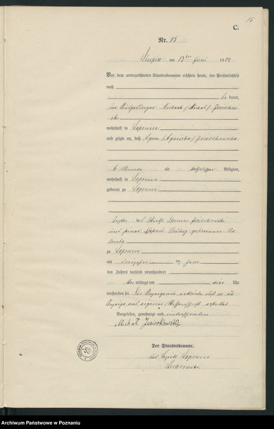 Obraz 18 z jednostki "Sterbe-Haupt-Register"
