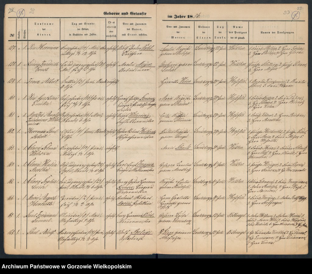 image.from.unit.number "Duplikate der St. Marienkirche Landsberg an der Warthe (Zawiera też księgę zgonów Concordienkirche z 1856 r. oraz dwa zapisy dotyczące małżeństw w 1857 r. w kościele Mariackim)"