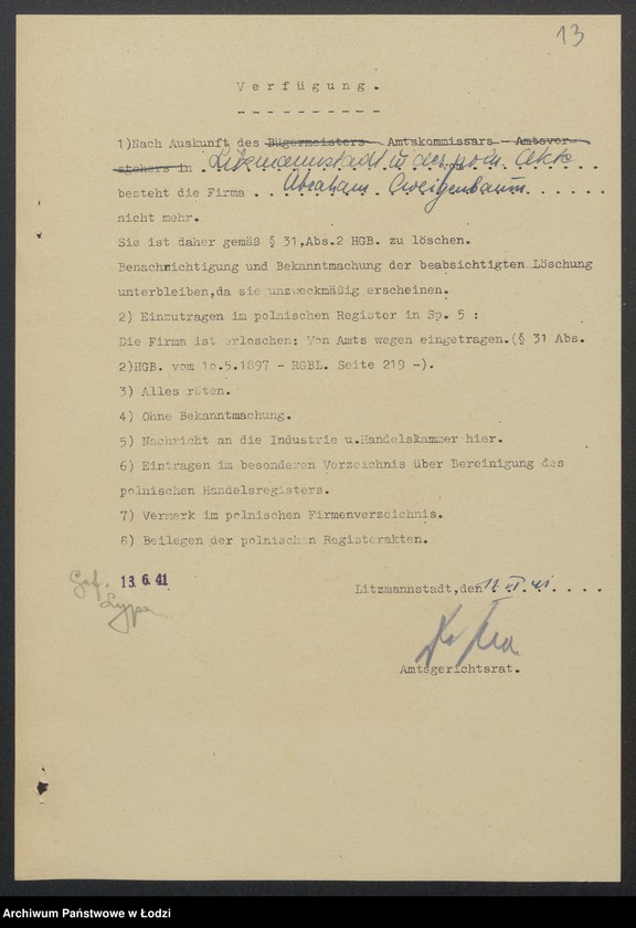 Obraz 15 z jednostki "Abracham Cweigenbaum- zakład jubilerski"