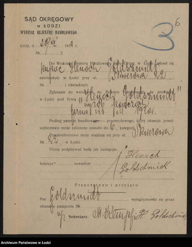 Obraz 8 z jednostki "Henoch Goldszmidt – wyrób pończoch"