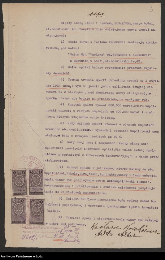 Obraz 5 z jednostki ""Salon Mód- Aalterowa i Kosakówna"- prowadzenie pracowni kapeluszy damskich"