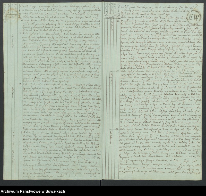 image.from.unit.number "Akta Zeszłych Gminy Puńskiey Od Dnia 1 Stycznia Do Dnia Ostatniego Grudnia 1819 Roku."