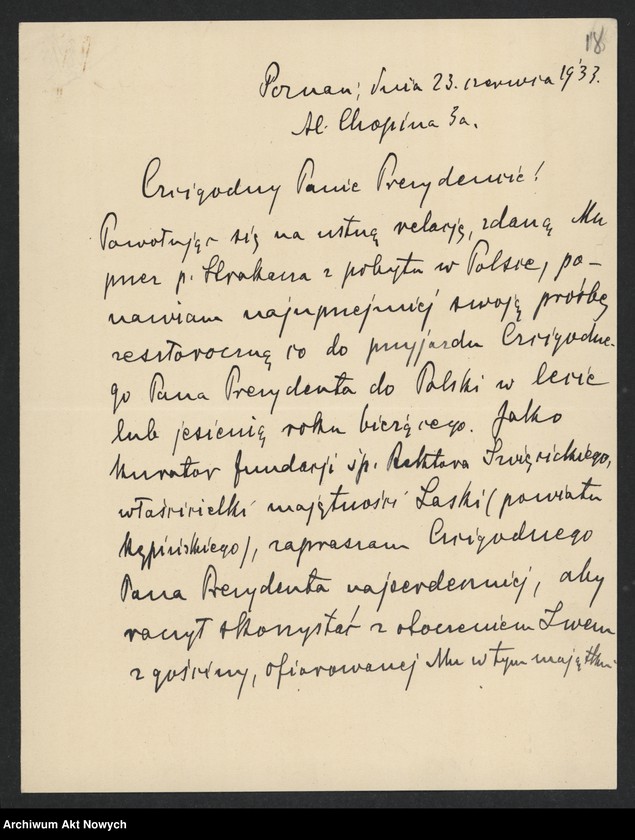 image.from.unit.number "Ratajski Cyryl; Załączniki: a) zaproszenie; b) odpis listu z dn. 5-6 V 1934 (maszynopis); L.21 (odpowiedzi - rękopisy); patrz t.1909,1937,1950"