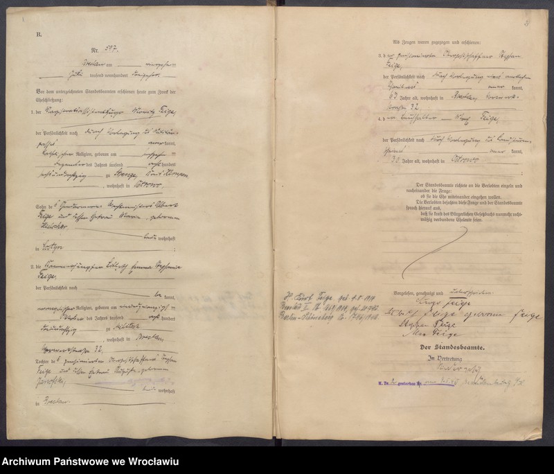 image.from.unit.number "Heiraths-Haupt-Register Breslau II 1913 Band 4"