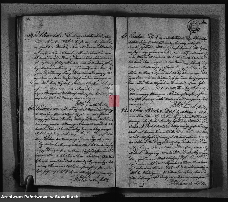 image.from.unit.number "Księga Duplikat z Roku 1841 Parafij Bakałarzewskiey przeznaczona do Archiwum Hipotecznego"