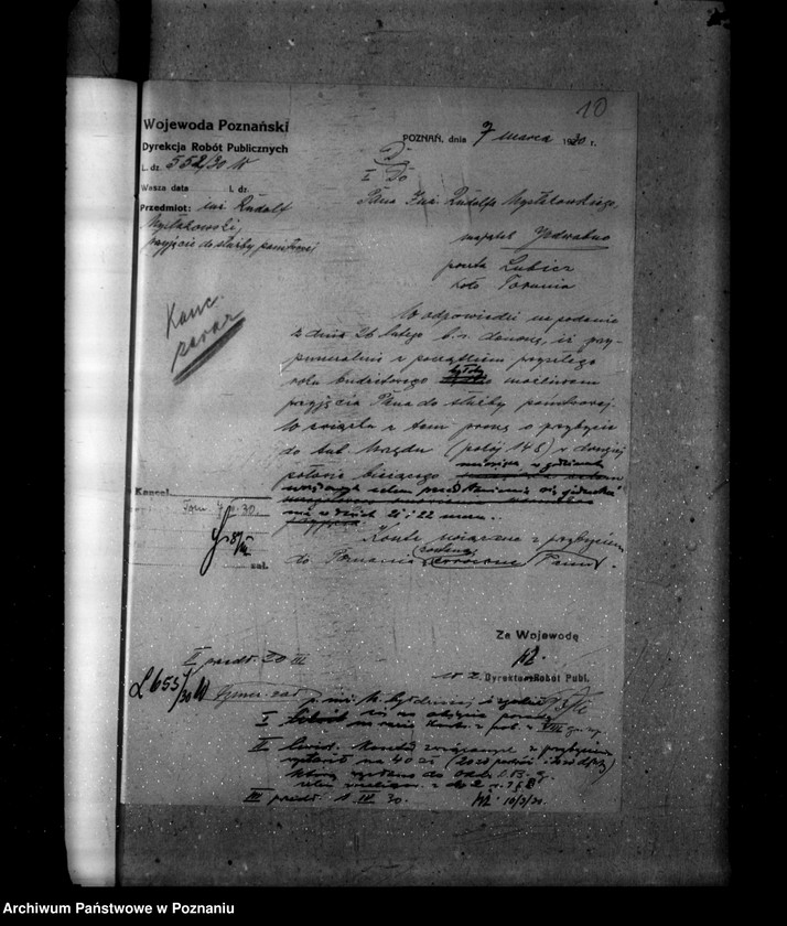 Obraz 14 z jednostki "Akta personalne inż.. Rudolf Mysłakowski /zatrudniony/ w Państwowej Inspekcji Dróg Wodnych Bydgoszcz"