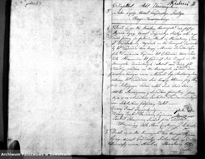 image.from.unit "Duplikat Akt Urodzonych, Zaślubionych i Zmarłych z roku 1836 Okręgu Krasnopolskiego"