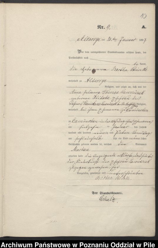 Obraz 13 z jednostki "Księga urodzeń"