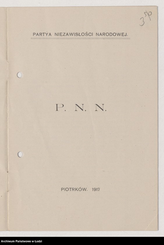 Obraz 3 z jednostki "[Broszura programowa Stronnictwa Niezawisłosci Narodowej]"