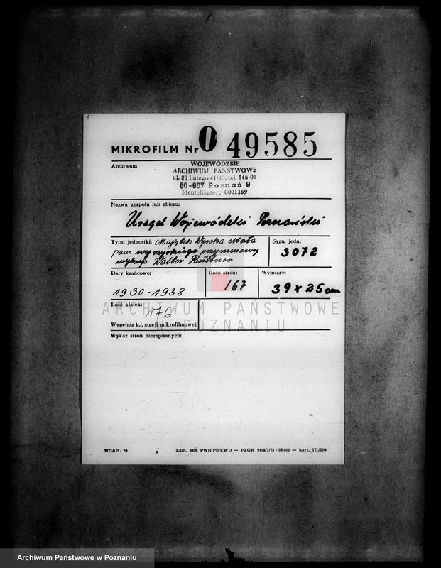 Obraz 2 z jednostki "Majątek Wysoka Mała powiatu wyrzyskiego przymusowy wykup Welter Buttner"