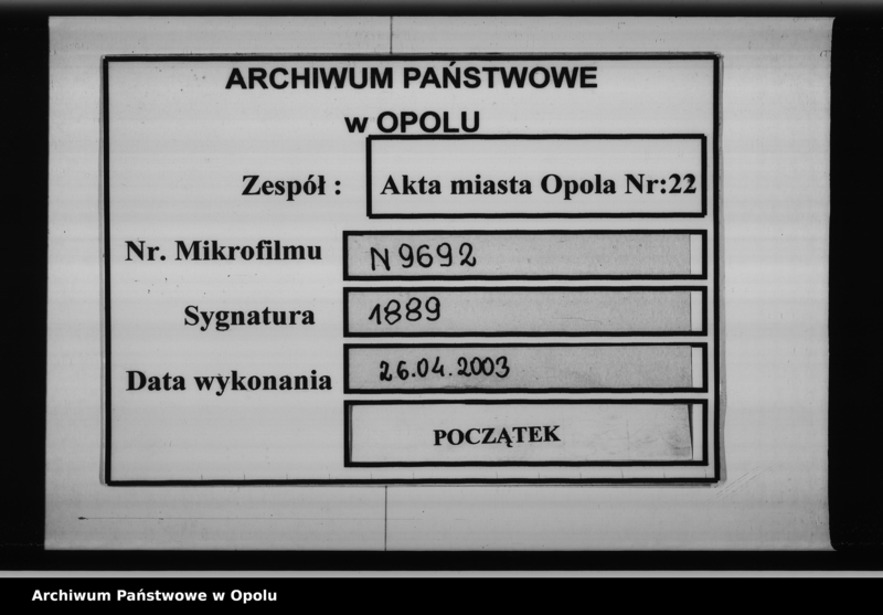 Obraz 1 z jednostki "Acta des Magistrats zu Oppeln betreffend die Anlage einer Bierbrauerei in dem sub No 35 vor dem Oderthore hierselbst belegenen Hause"