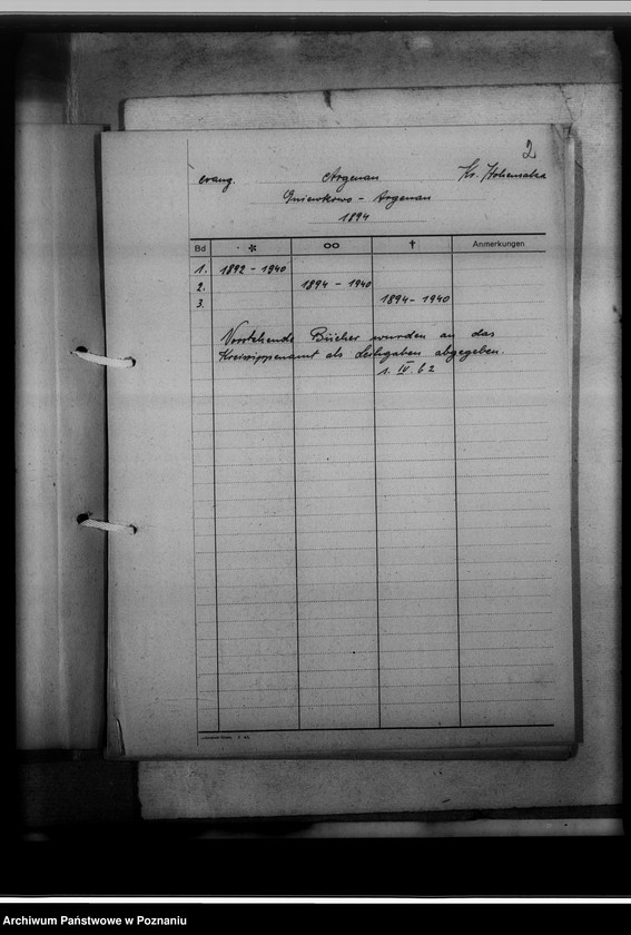 Obraz 6 z jednostki "Bücherverzeichnis, Kreissippenamt Hohensalza [Inowrocław]"