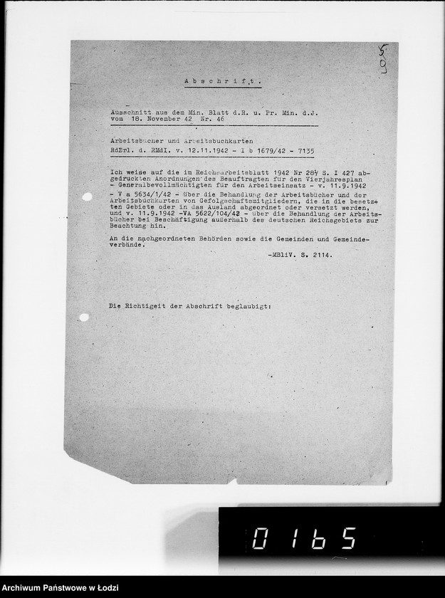 Obraz 14 z jednostki "Abschr.v.Verfg.[odpisy zarządzeń niemieckich z prasy urzędowej]"