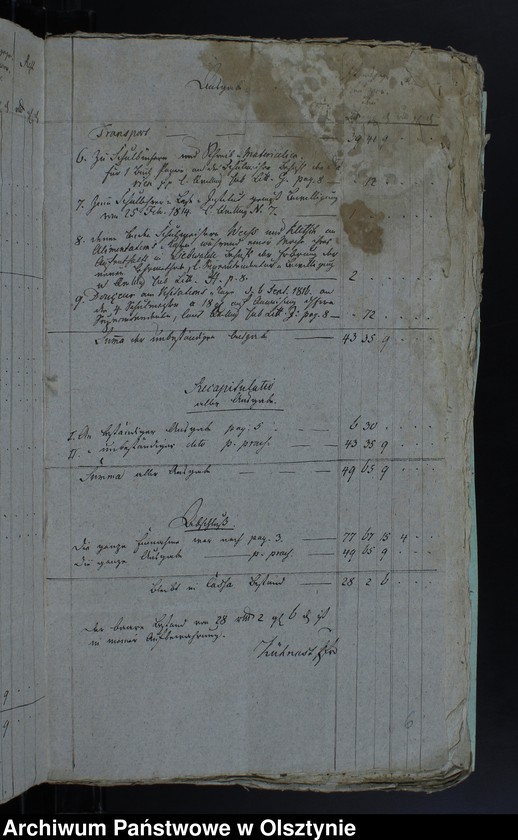 image.from.unit.number "Jahres Rechnung der Jaeskendorffschen-Schul-Casse"