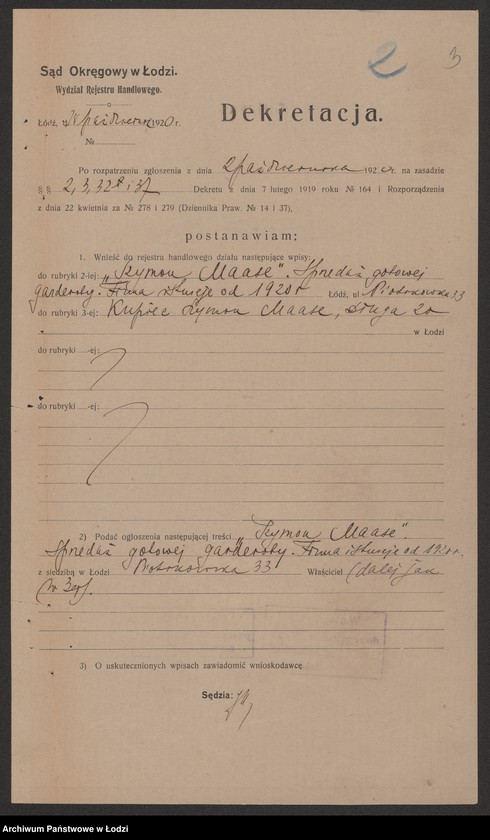 Obraz 5 z jednostki "Szymon Maase- sprzedaż gotowej garderoby"