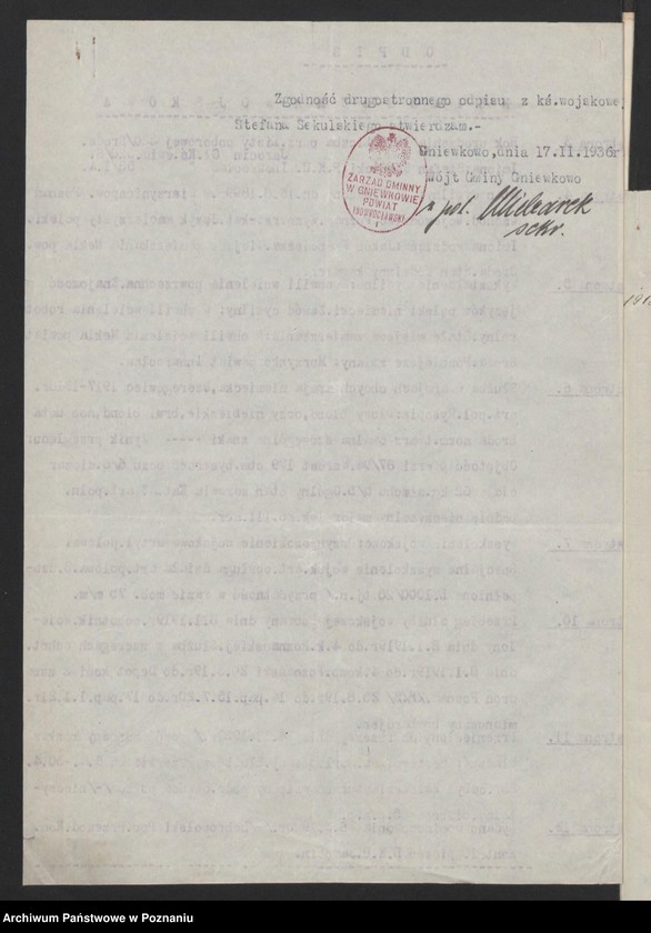 Obraz 6 z jednostki "Gniewkowo, powiat Inowrocław akta koła."