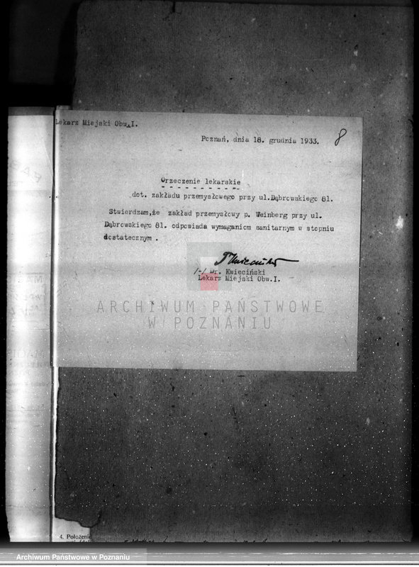 Obraz 12 z jednostki "Zatwierdzenie fabryki części rowerowych Helminy Weinberg w Poznaniu"