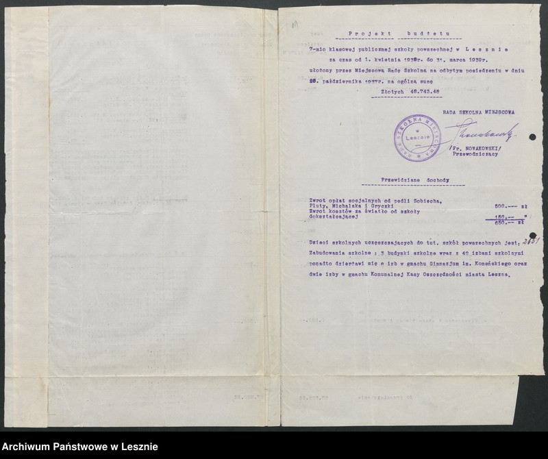 Obraz 14 z jednostki "[Sprawy budżetowe [projekt budżetu na rok 1938-1939]"